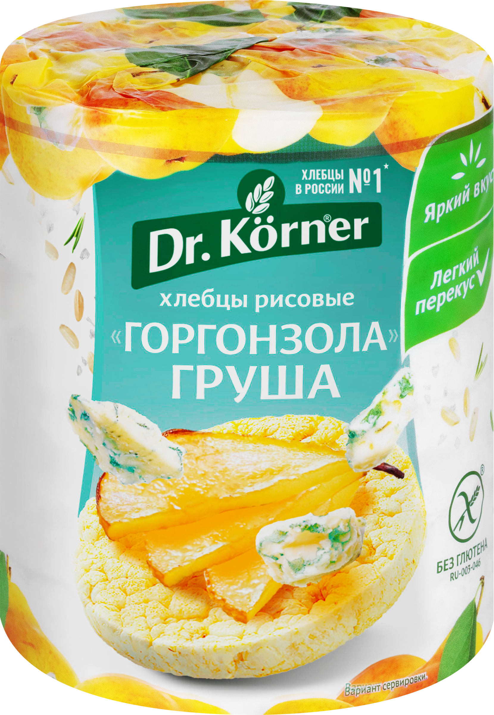 Изображение товара Хлебцы DR KORNER Хрустящие с горгонзолой и грушей, 80г