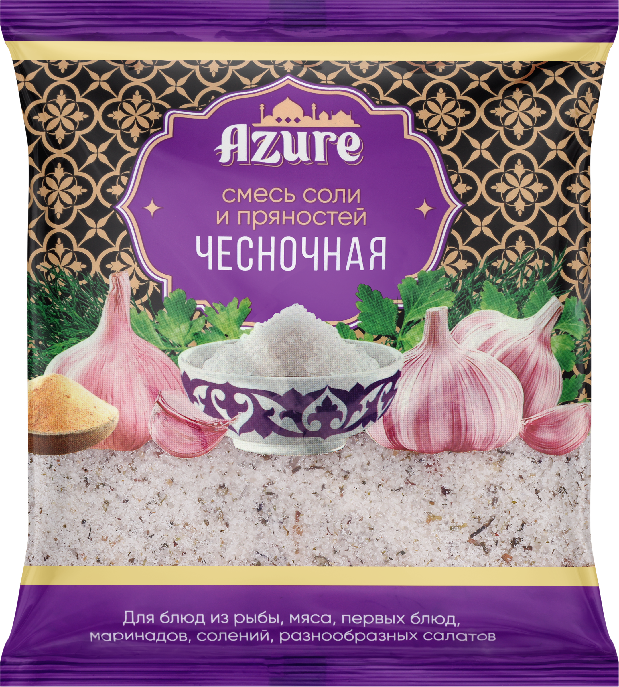 Изображение товара Смесь соли и пряностей AZURE Чесночная, 450г