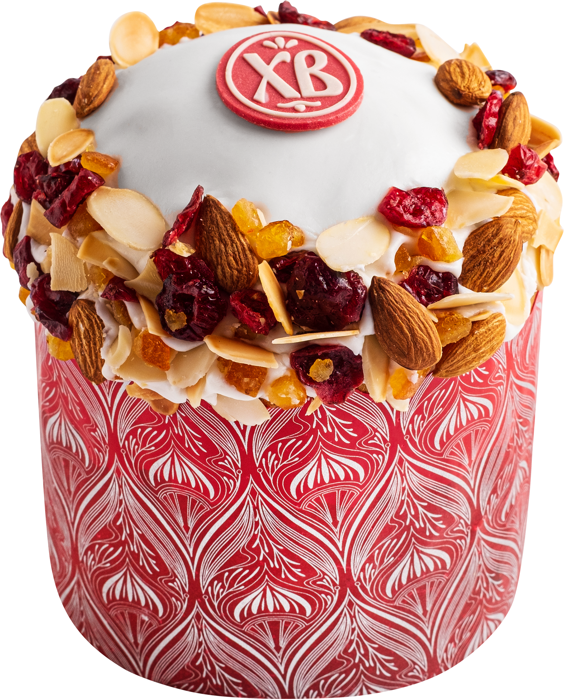 Изображение товара Кулич БРИТАНСКИЕ ПЕКАРНИ&DELISSE Пасхальный с орехами, цукатами и вяленой клюквой, 350г Изображение товара Кулич БРИТАНСКИЕ ПЕКАРНИ&DELISSE Пасхальный с орехами, цукатами и вяленой клюквой, 350г