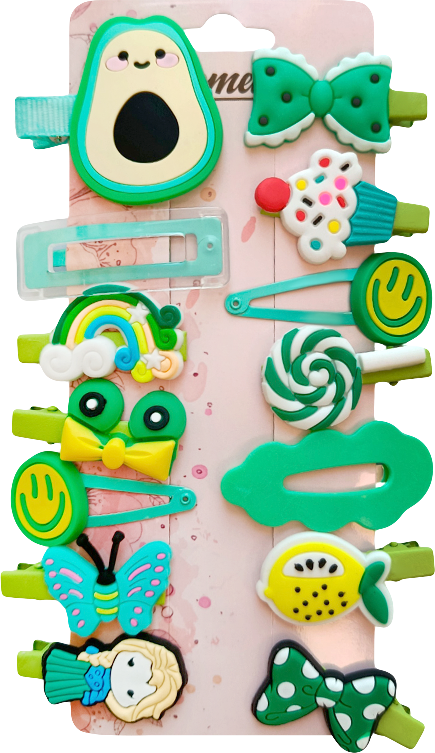 Изображение товара Детские зажимы для волос GROMELL, набор из 14 штук, надежная фиксация