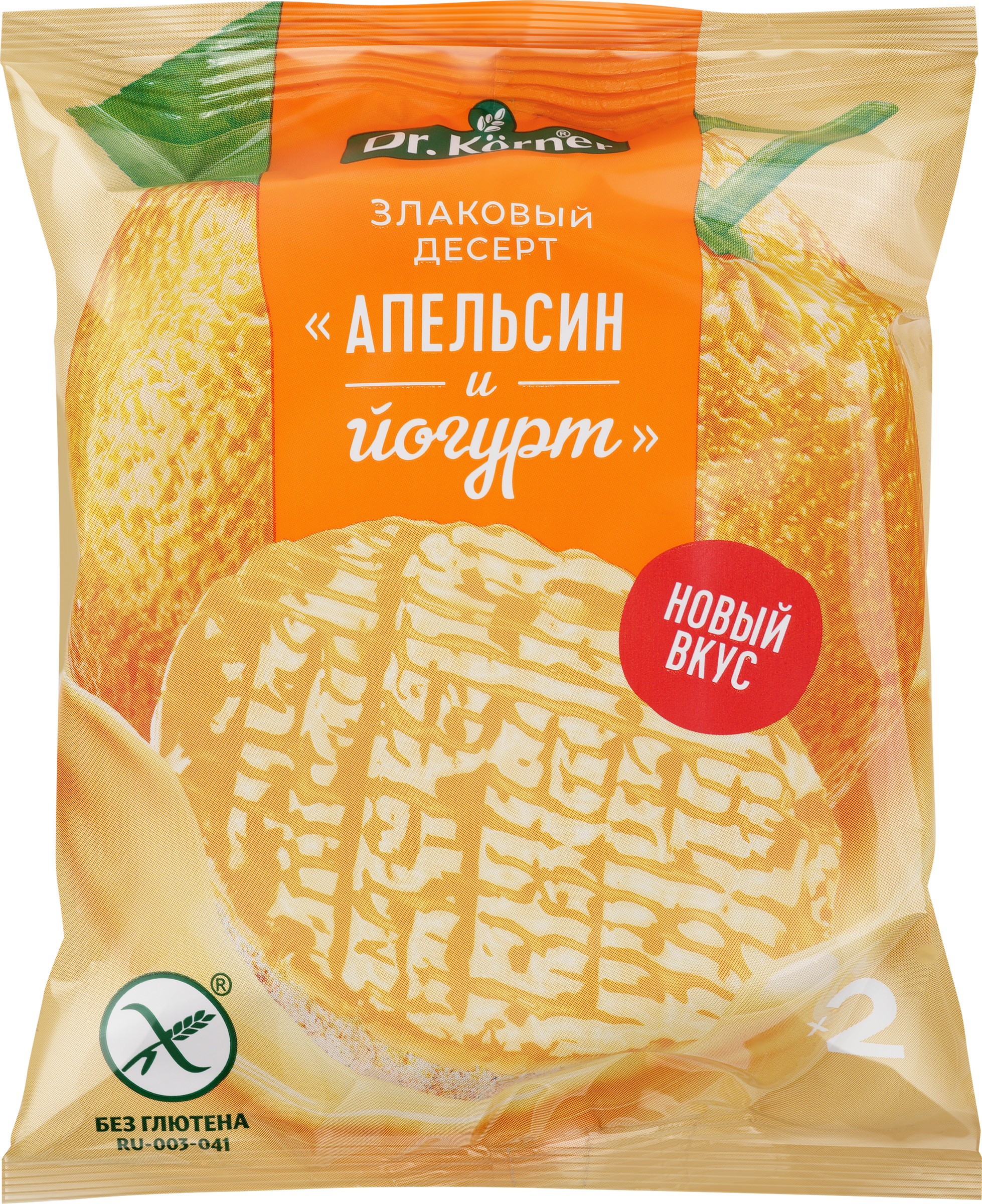 Изображение товара Десерт рисовый DR KORNER Апельсин и йогурт, 34г