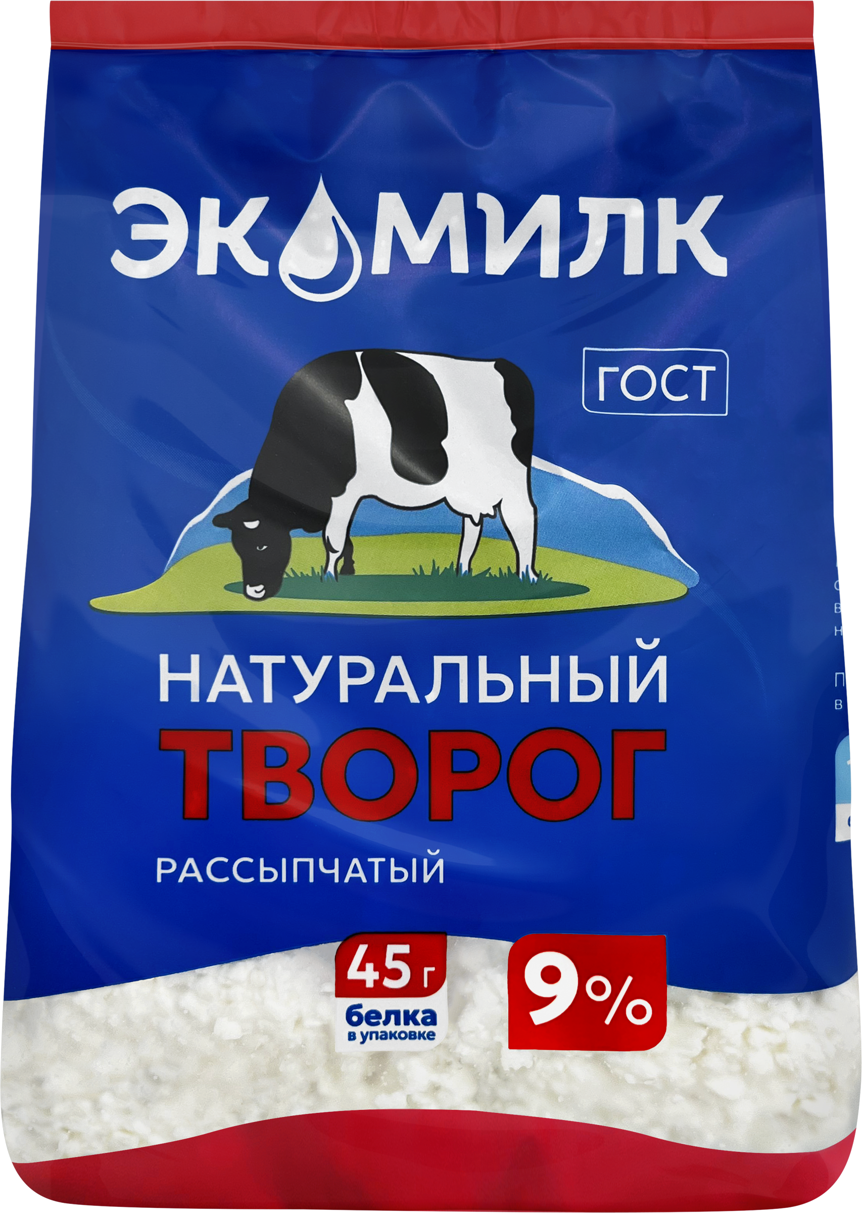 Изображение товара Творог ЭКОМИЛК натуральный 9% 280 г