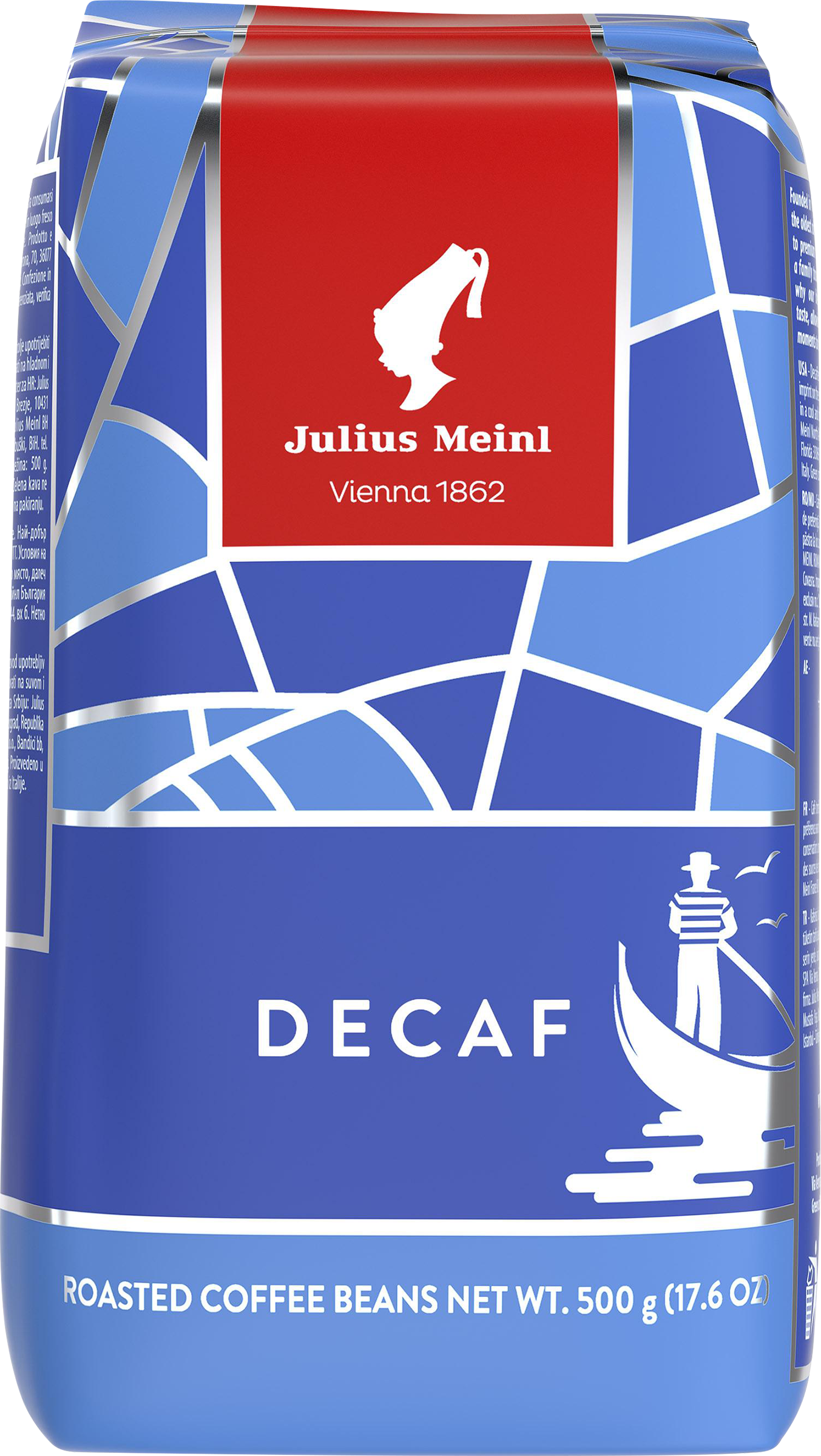 Изображение товара Кофе зерновой JULIUS MEINL натуральный жареный, без кофеина, 500г