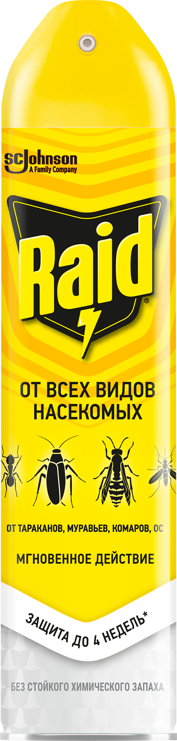 Изображение товара Аэрозоль RAID от летающих и ползающих насекомых 300 мл Изображение товара Аэрозоль RAID от летающих и ползающих насекомых 300 мл