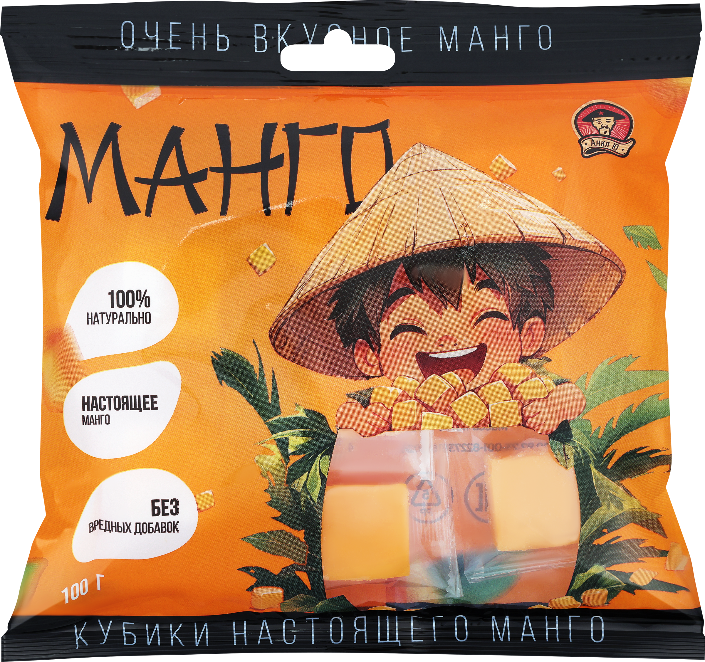 Изображение товара Конфета жевательная АНКЛ Ю Кубик Манго, 100г