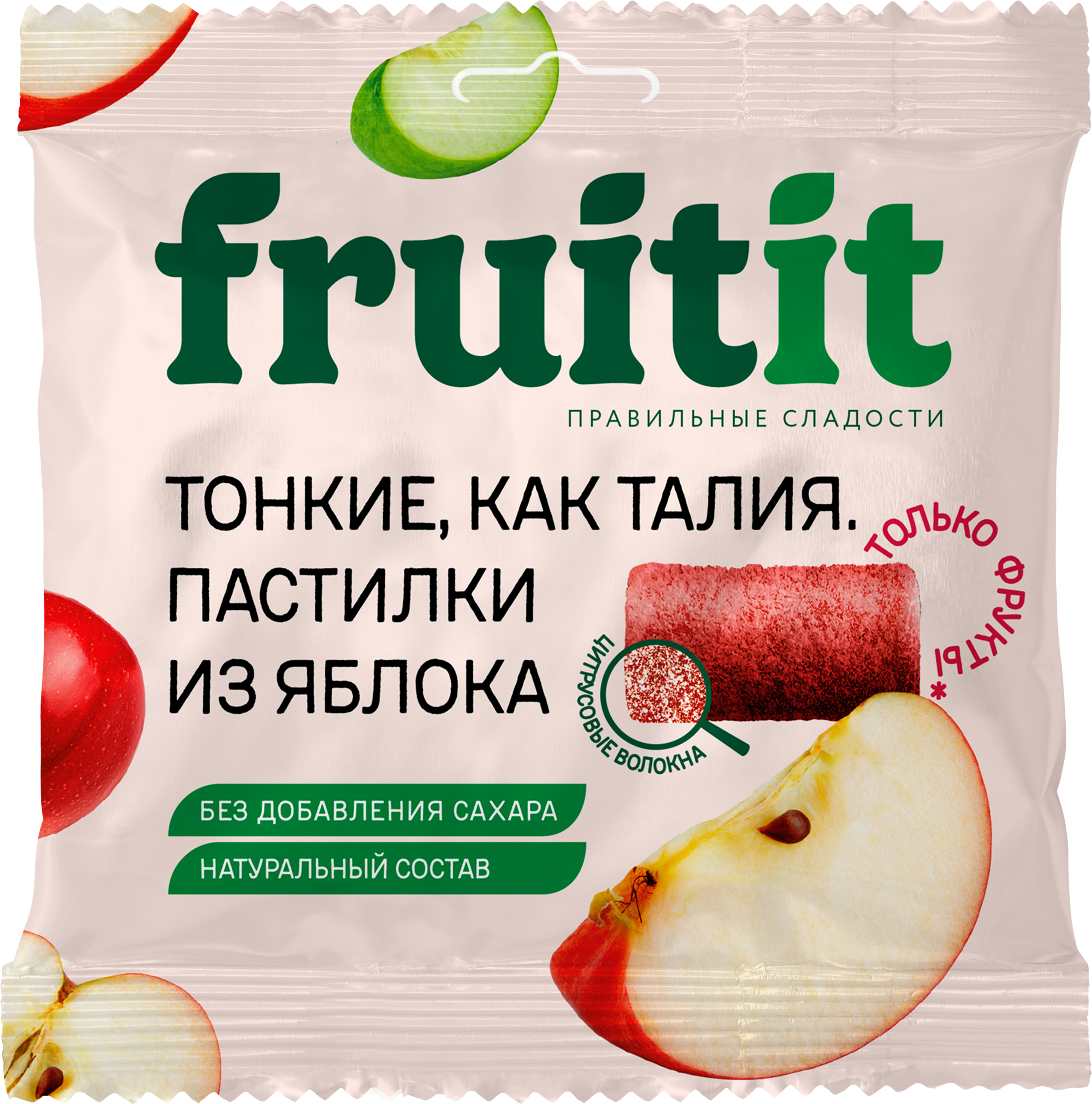 Изображение товара Пастилки фруктовые FRUIT It Яблоко, без сахара, 70г