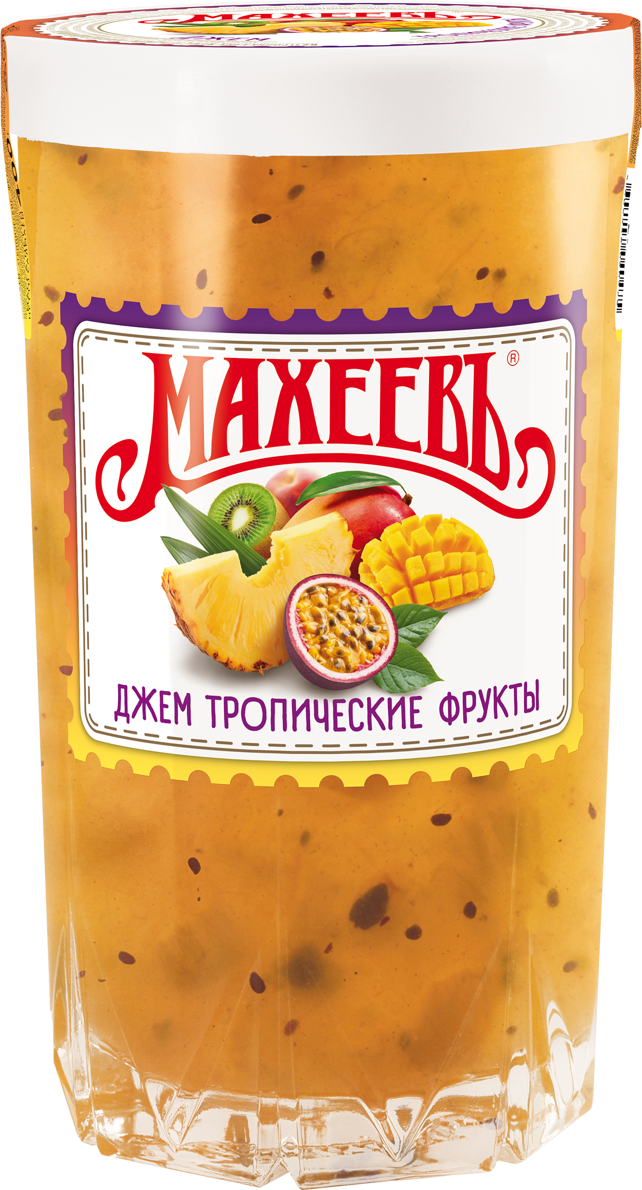 Изображение товара Джем МАХЕЕВЪ Тропические фрукты, натуральный, в стекле, 400г