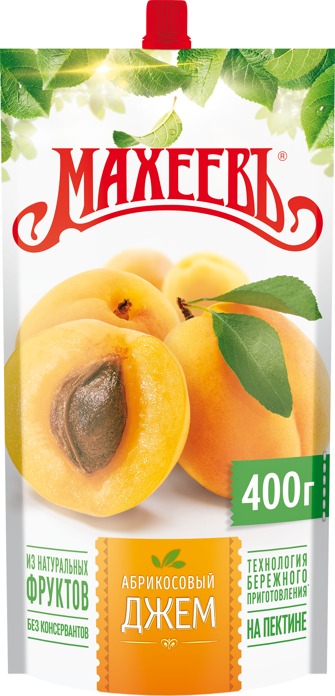 Изображение товара Джем МАХЕЕВЪ Абрикосовый 400г — сладкий натуральный фруктовый десерт