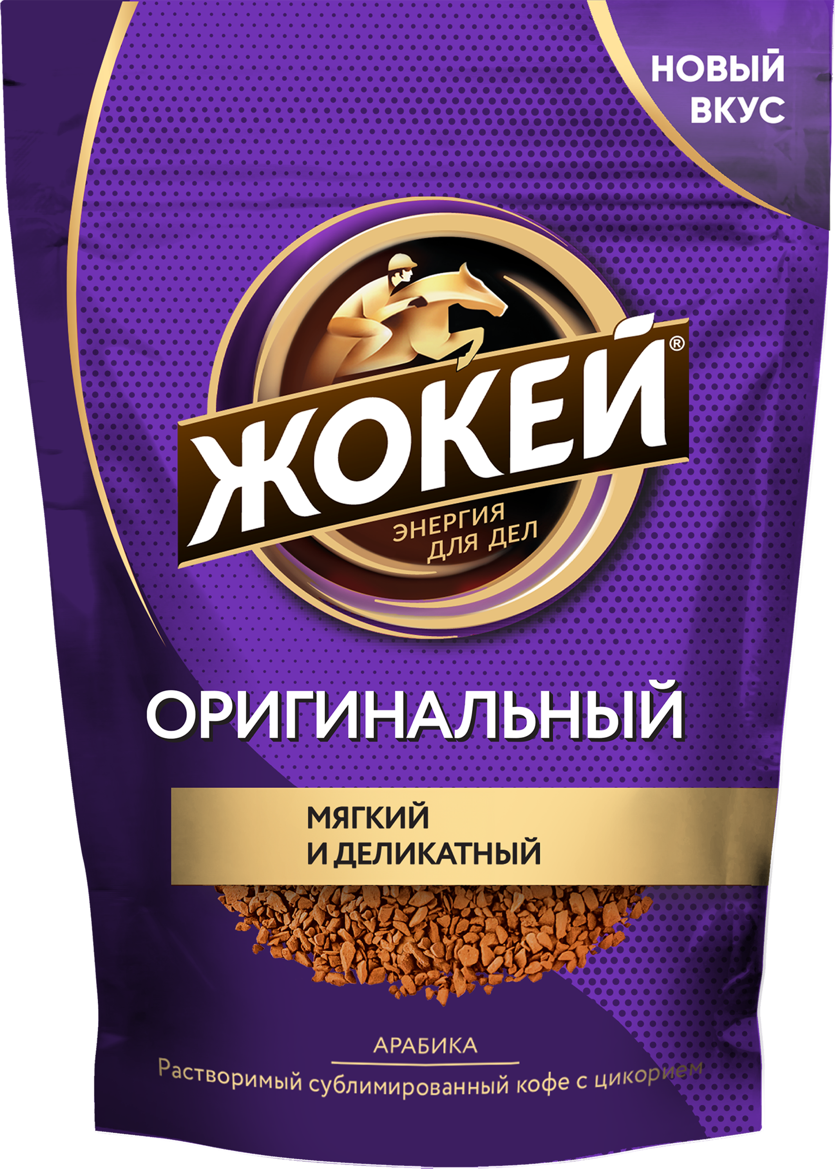 Изображение товара Растворимый кофе ЖОКЕЙ Арабика с цикорием, 130г