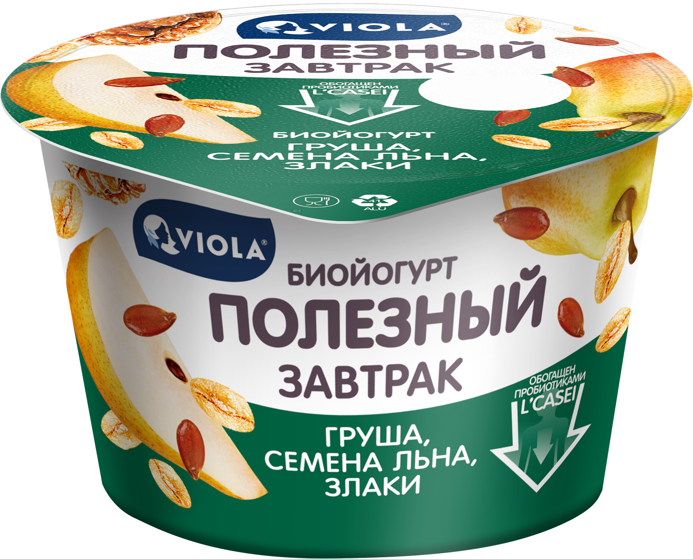 Изображение товара Йогурт VIOLA Полезный завтрак Груша, грецкий орех 5%, без змж, 180г