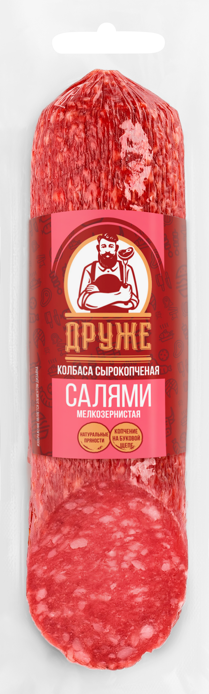 Изображение товара Колбаса сырокопченая ДРУЖЕ Салями мелкозернистая, 250г