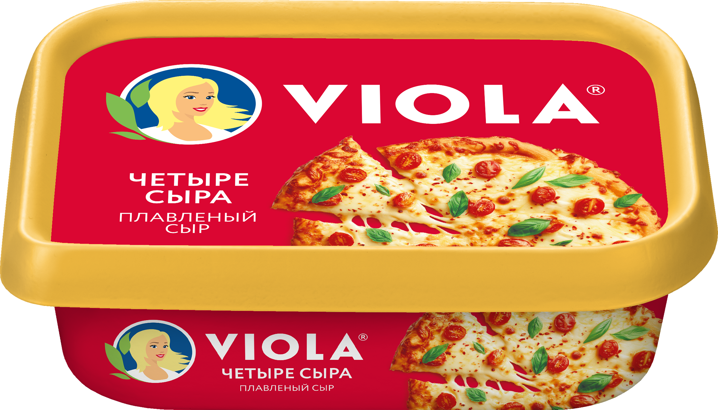 Изображение товара Плавленый сыр VIOLA Четыре сыра 35% в упаковке 190 г