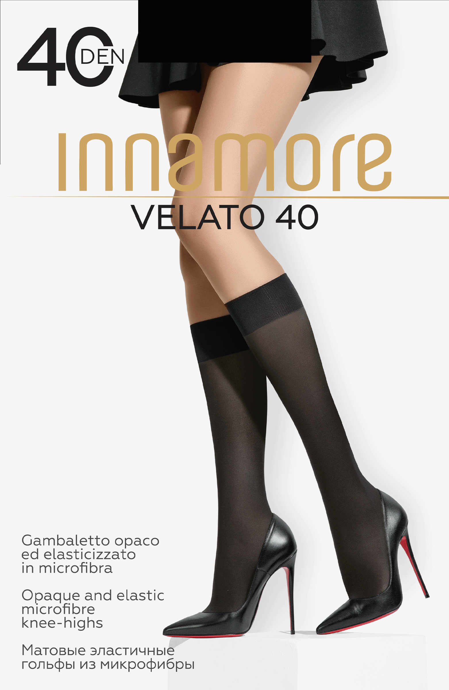 Изображение товара Гольфы женские INNAMORE Velato 40 den, nero