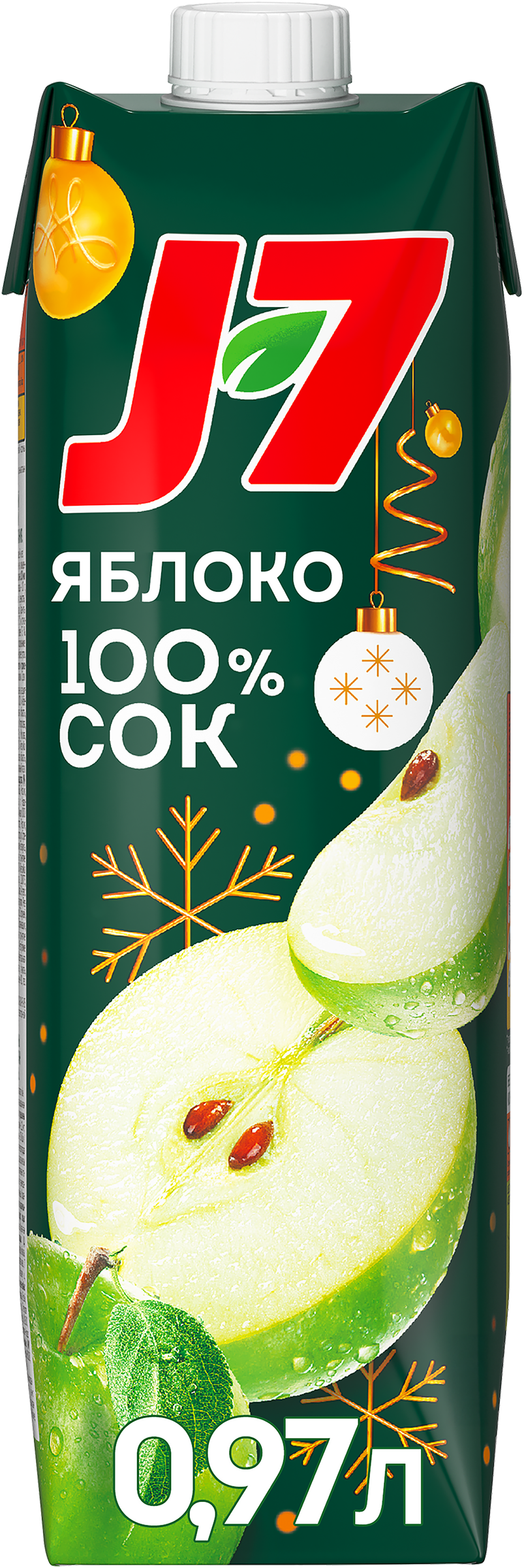 Изображение товара Детский яблочный сок J7 0.97л осветленный без добавления сахара