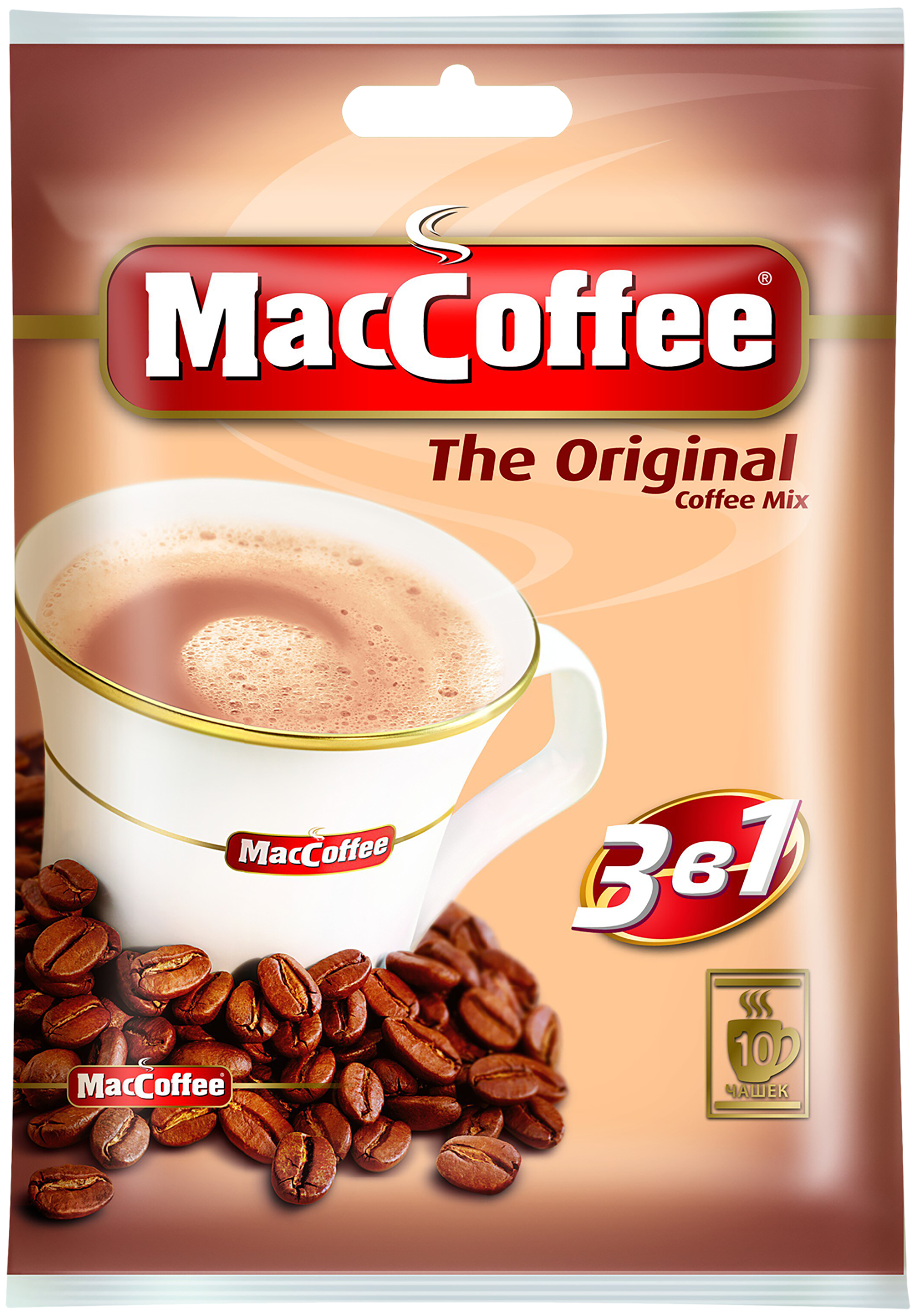 Изображение товара Напиток кофейный растворимый MACCOFFEE Original 3в1, 10пак