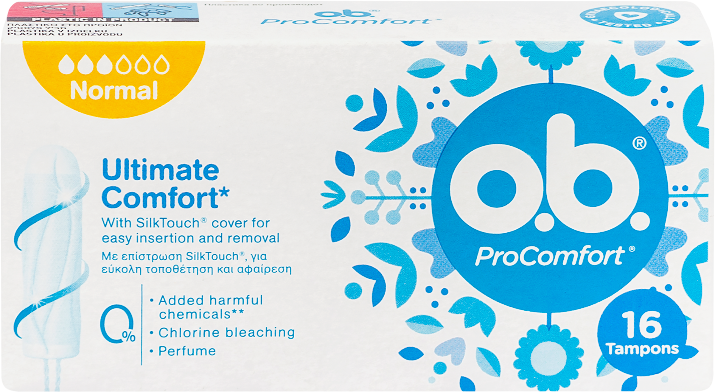 Изображение товара Тампоны O.B. ProComfort Normal 16 шт для женщин надежная защита и комфорт