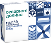 Масло сливочное СЕВЕРНАЯ ДОЛИНА Крестьянское 72,5% ГОСТ, без змж, 180г - фото 1