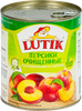 Персики LUTIK половинки в сиропе, очищенные, 850мл - фото 0