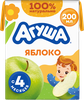 Сок детский АГУША Яблоко осветленный, с 4 месяцев, 200мл - фото 0