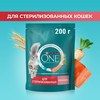 Корм сухой для взрослых кошек PURINA ONE Sterilised с лососем и пшеницей, для стерилизованных, 200г - фото undefined