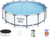 Бассейн каркасный BESTWAY Steel Pro Max 16015л 457х122см, с фильтром- насосом, лестницей и тентом,Арт. 56438 - фото undefined