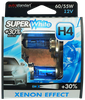 Лампа галогенная автомобильная AUTOSTANDART Super White H4-12V 60/55W P43t головного света Арт. 106007, 2шт - фото 0