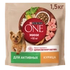 Корм сухой для взрослых собак PURINA ONE Mini Активная Курица и рис, 1,5кг - фото undefined