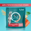 Корм сухой для взрослых кошек PURINA ONE Sterilised с лососем и пшеницей, для стерилизованных, 1,5кг - фото undefined