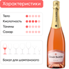 Вино игристое GRAN BARON Rose Кава DO розовое брют, 0.75л - фото 2