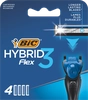 Кассеты сменные для бритья мужские BIC Hybrid 3 Flex подвижных лезвия, 4шт - фото 0