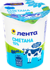 Сметана ЛЕНТА 15%, без змж, 380г - фото 0
