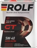 Масло моторное ROLF GT SAE 5W-40 API SN/CF, синтетическое, 4л - фото 0