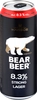 Пиво светлое BEAR BEER Strong lager фильтрованное пастеризованное, 8,3%, ж/б, 0.45л - фото 2