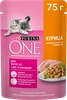 Корм влажный для котят PURINA ONE Kitten с курицей и морковью в соусе, 75г - фото undefined