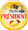Сыр мягкий PRESIDENT Petit Brie с белой плесенью 60%, без змж, 125г - фото 0