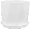 Кашпо с поддоном IDEA Призма d=130мм 1л, белый, Арт. М 3137 - фото 0
