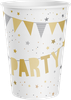 Стаканы одноразовые Party 250мл бумажные, с тиснением Арт. СТКМ, 6шт - фото undefined