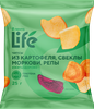 Чипсы овощные ЛЕНТА ЕСО Хрустящие, из картофеля, свеклы, моркови и репы, 25г - фото 0