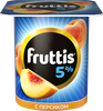 Продукт йогуртный FRUTTIS Клубника/Персик 5%, без змж, 115г - фото 1