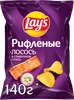 Чипсы картофельные LAY'S Рифленые Сливочный лосось, 140г - фото 0