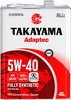 Масло моторное TAKAYAMA синтетическое SAE 5W-40 API SN/СF, Арт. 
605521/605587, 4л - фото 1