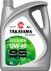 Масло моторное TAKAYAMA полусинтетическое SAE 10W-40 API SN/СF, 4л - фото 0