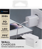 Устройство зарядное сетевое DEPPA USB Type-C, Power Delivery, 20Вт,  белое - фото 0