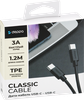Дата-кабель DEPPA USB-C – USB-C, 3A, 1,2м, черный - фото 2