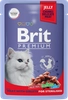 Корм консервированный для взрослых кошек BRIT Premium Мясное ассорти с потрошками, для стерилизованных, 85г - фото 0