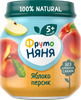 Пюре фруктовое ФРУТОНЯНЯ Яблоко, персик, с 5 месяцев, 100г - фото 0