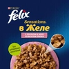 Корм влажный для взрослых кошек FELIX Sensations Лосось в желе со вкусом трески, 75г - фото undefined