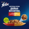 Корм влажный для взрослых кошек FELIX Двойная вкуснятина Говядина и домашняя птица в желе, 75г - фото undefined