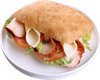 Брускетта ЛЕНТА FRESH с сочным куриным филе и горчичным соусом, 250г - фото 0