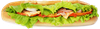 Брускетта ЛЕНТА FRESH с сочным куриным филе и горчичным соусом, 250г - фото 0